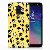 Silicone Back Case Samsung Galaxy A6 (2018) Punk Geel - thumbnail