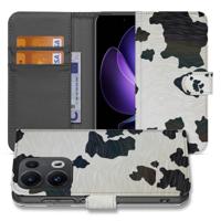 OPPO Reno 13 Pro | Telefoonhoesje | Met pasjeshouder | Koeienvlekken
