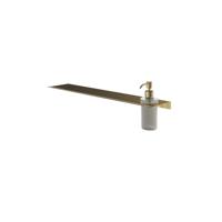 Hotbath &MORE Zeepdispenser - glas - voor planchet serie - Geborsteld messing PVD SHA09BBP