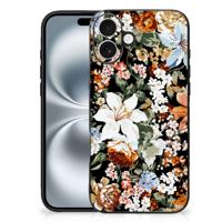 Bloemen Hoesje voor iPhone 16 Plus Dark Flowers