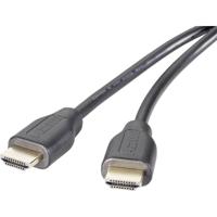 SpeaKa Professional SP-9075604 HDMI-kabel HDMI Aansluitkabel HDMI-A-stekker, HDMI-A-stekker 5.00 m Zwart 4K UHD, Audio Return Channel (ARC), Vergulde - thumbnail