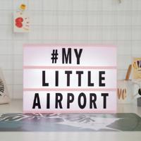 Alphabet Handmade Puzzle Light Box Decoration Night Light Home Decoration with Black and White Card(Pink box pink strip)