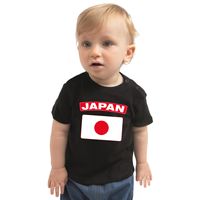 Japan t-shirt met vlag zwart voor babys - thumbnail