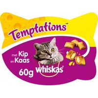 ‎Whiskas Temptations droogvoer voor kat 60 g Volwassen Kip - thumbnail