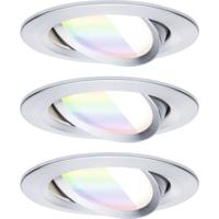 Paulmann 92435 LED-plafondlamp, LED-inbouwlamp 6 W Aluminium (gedraaid)