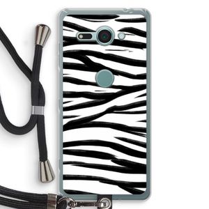 Zebra pattern: Sony Xperia XZ2 Compact Transparant Hoesje met koord