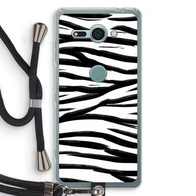 Zebra pattern: Sony Xperia XZ2 Compact Transparant Hoesje met koord