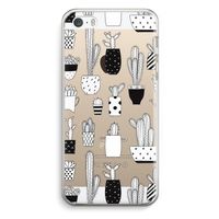 Cactusmotief: iPhone 5 / 5S / SE Transparant Hoesje