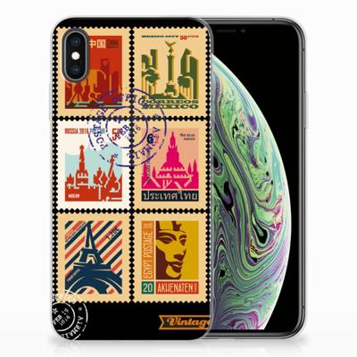 Apple iPhone Xs Max | Silliconen Back Cover | Postzegels