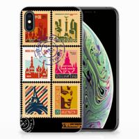 Apple iPhone Xs Max | Silliconen Back Cover | Postzegels