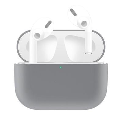 Voor AirPods Pro effen kleur silicone oortelefoon beschermhoes (grijs)