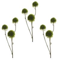5x stuks kunstbloemen anjer takken 58 cm groen - thumbnail