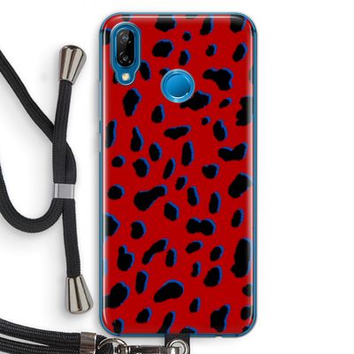 Red Leopard: Huawei P20 Lite Transparant Hoesje met koord