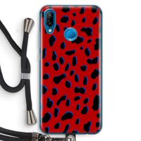 Red Leopard: Huawei P20 Lite Transparant Hoesje met koord