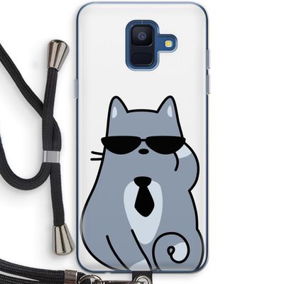 Cool cat: Samsung Galaxy A6 (2018) Transparant Hoesje met koord