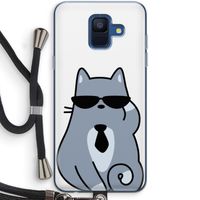 Cool cat: Samsung Galaxy A6 (2018) Transparant Hoesje met koord