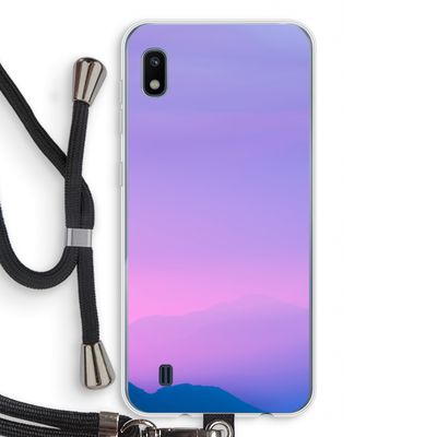 Sunset pastel: Samsung Galaxy A10 Transparant Hoesje met koord