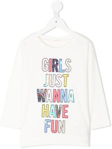 Billieblush t-shirt à slogan imprimé - Blanc