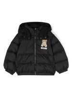 Moschino Kids veste matelassée Teddy Bear à capuche - Noir