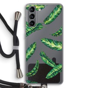 Lange bladeren: Samsung Galaxy S21 Transparant Hoesje met koord