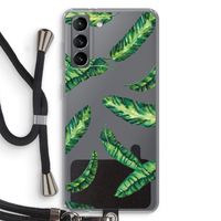 Lange bladeren: Samsung Galaxy S21 Transparant Hoesje met koord