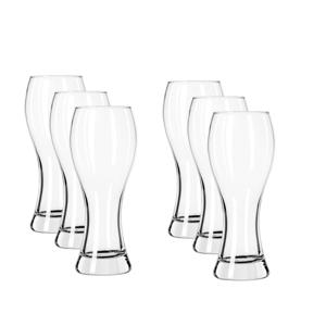 Royal Leerdam speciaal bierglazen - 6x stuks - transparant - 680 ml - Weizen bierglas