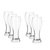 Royal Leerdam speciaal bierglazen - 6x stuks - transparant - 680 ml - Weizen bierglas