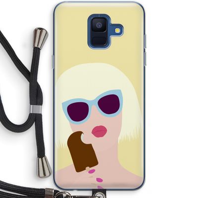 Ice cream: Samsung Galaxy A6 (2018) Transparant Hoesje met koord