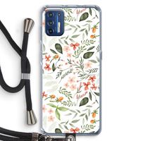 Sweet little flowers: Motorola Moto G9 Plus Transparant Hoesje met koord