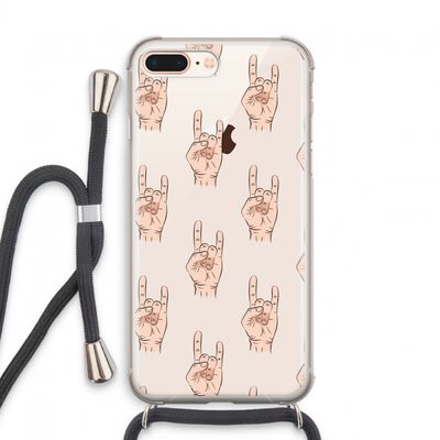 Rock: iPhone 8 Plus Transparant Hoesje met koord