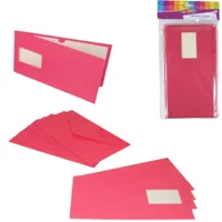 Kaarten met enveloppen fuchsia 21 cm 5 stuks | 48 stuks