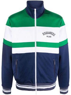 DSQUARED2 veste bomber colour block à logo imprimé - Vert