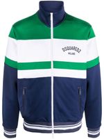 DSQUARED2 veste bomber colour block à logo imprimé - Vert
