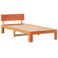 Bedframe met hoofdeinde Wasbruin 90 x 200 cm Massief grenenhout