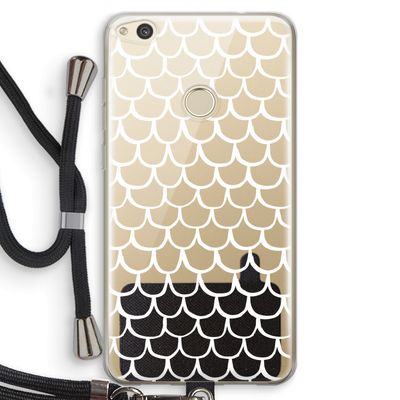 Dakpannetjes: Huawei Ascend P8 Lite (2017) Transparant Hoesje met koord