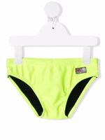 MC2 Saint Barth Kids short de bain à patch logo - Jaune