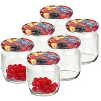 Weckpotten/inmaakpotten met schroefdop 24x - glas - 425 ml