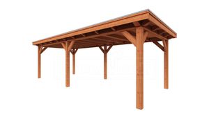Tijdelijk 15% korting | Trendhout Buitenverblijf Florence 780x360 cm - Plat dak- Plat dak- Onbehandeld lariks Douglas hout- Trendhout