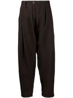 Ziggy Chen checked tapered trousers - Marron - thumbnail