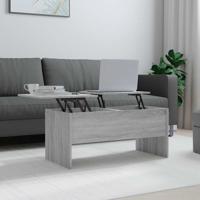 Salontafel 102x50,5x46,5 cm bewerkt hout grijs sonoma eiken