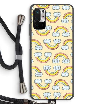 Regenboog: Xiaomi Redmi Note 10 5G Transparant Hoesje met koord