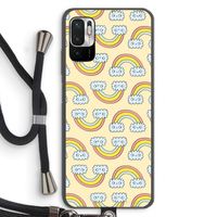 Regenboog: Xiaomi Redmi Note 10 5G Transparant Hoesje met koord