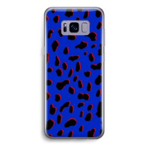 Blue Leopard: Samsung Galaxy S8 Transparant Hoesje