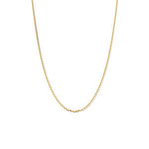 Ketting Ankerschakel gediamanteerd geelgoud 2 mm