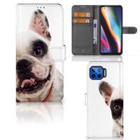 Motorola Moto G 5G Plus | Telefoonhoesje | Met pasjeshouder | Franse Bulldog