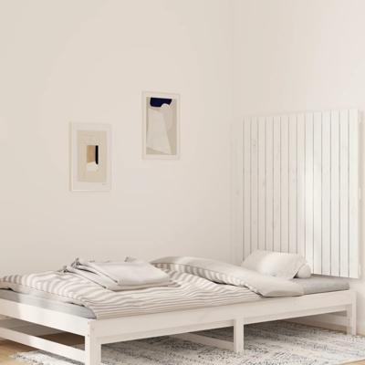 Wandhoofdbord 95,5x3x90 cm massief grenenhout wit