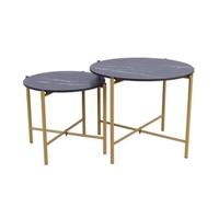 MaximaVida salontafel set Firenze 62 en 49 cm kruisframe champagne gou