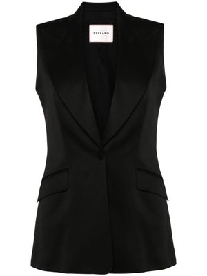 STYLAND veston boutonné à col v - Noir