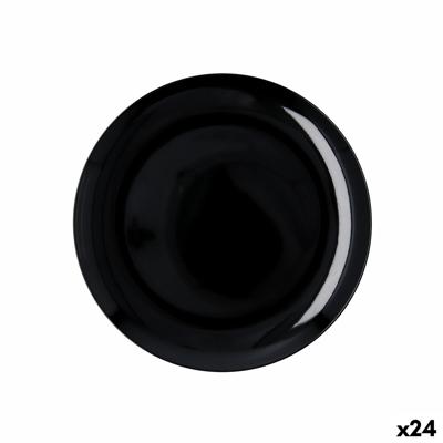 Dinerbord Quid Select Basic Zwart Melamine Ø 25 cm (24 Stuks)