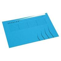 Vouwmap Secolor met tabrand A4 100% gerecycled karton 250gr Blauw